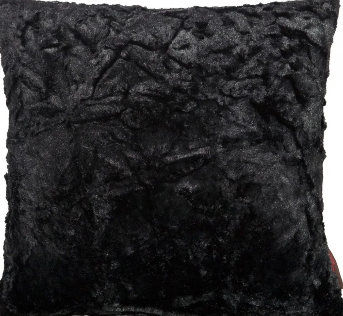 Kissenhülle "Fluffy" schwarz 50x50cm