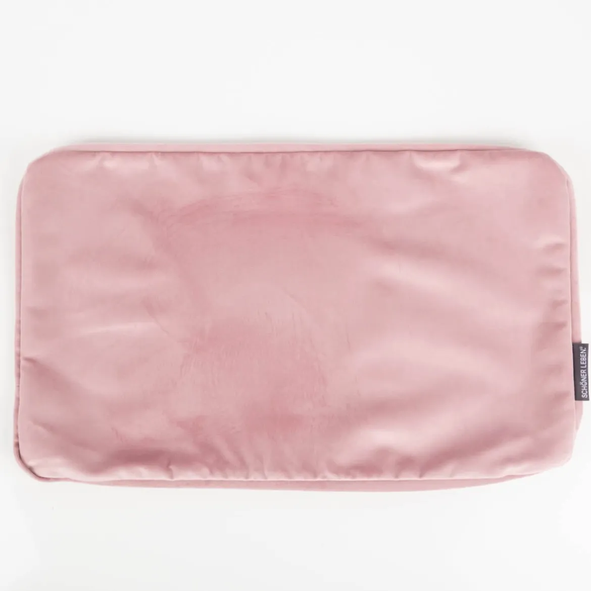 Kissenhülle Samt LeVelvet mit Kederumrandung rosa 30x50cm von SCHÖNER LEBEN.