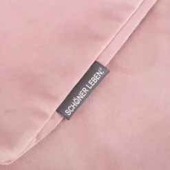 Kissenhülle Samt LeVelvet mit Kederumrandung rosa 30x50cm von SCHÖNER LEBEN.