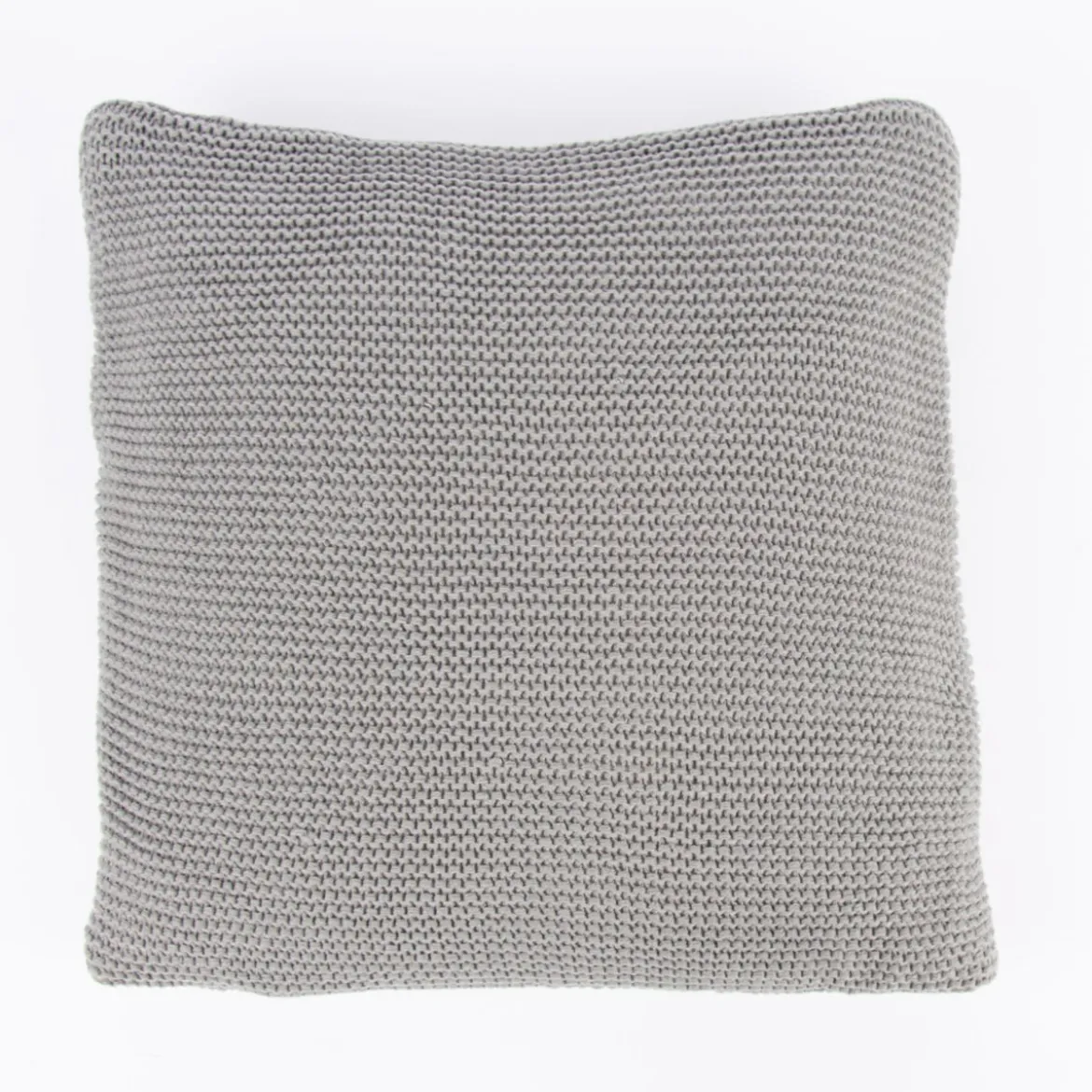 Kissenhülle Strick einfarbig silbergrau 45x45cm