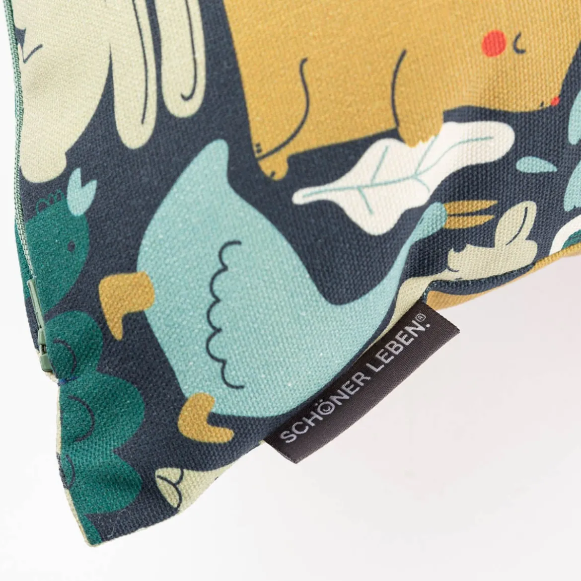 Kissenhülle Waldtiere Scandi blau rot beige in versch. Größen von SCHÖNER LEBEN.