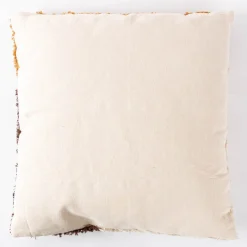Kissen mit Flor Fransen abstrakt braun natur 45x45cm