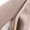 Kissen Morey Filzoptik mit Kederumrandung taupe 50x50cm