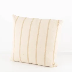 Kissen rustikale Struktur Streifen natur beige 50x50cm