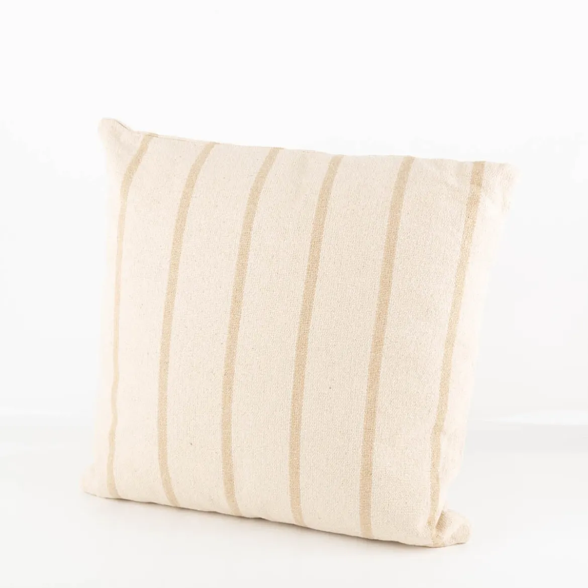 Kissen rustikale Struktur Streifen natur beige 50x50cm