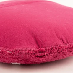 Kissen Smile Tuftung Baumwolle pink 45cm rund