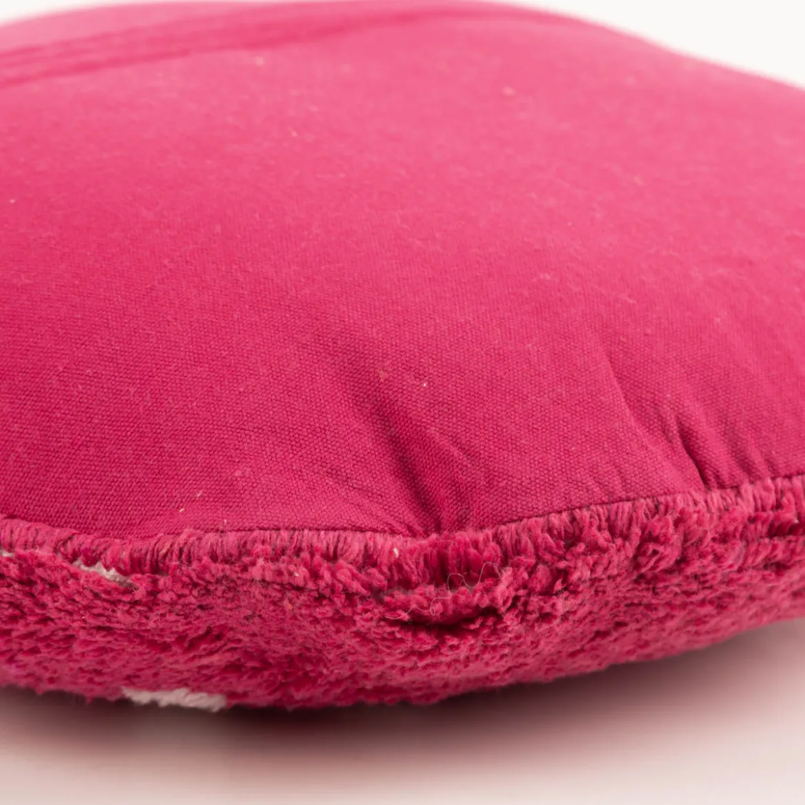 Kissen Smile Tuftung Baumwolle pink 45cm rund