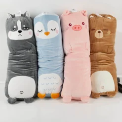 Kissen Spandex Super Soft Plüsch Grumpy Dog grau 60cm