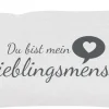 Kissen Spruchkissen Zitate Lieblingsmensch 30x50cm weiß