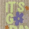 Kissen Strickkissen ITS A GOOD DAY beige 45x45cm