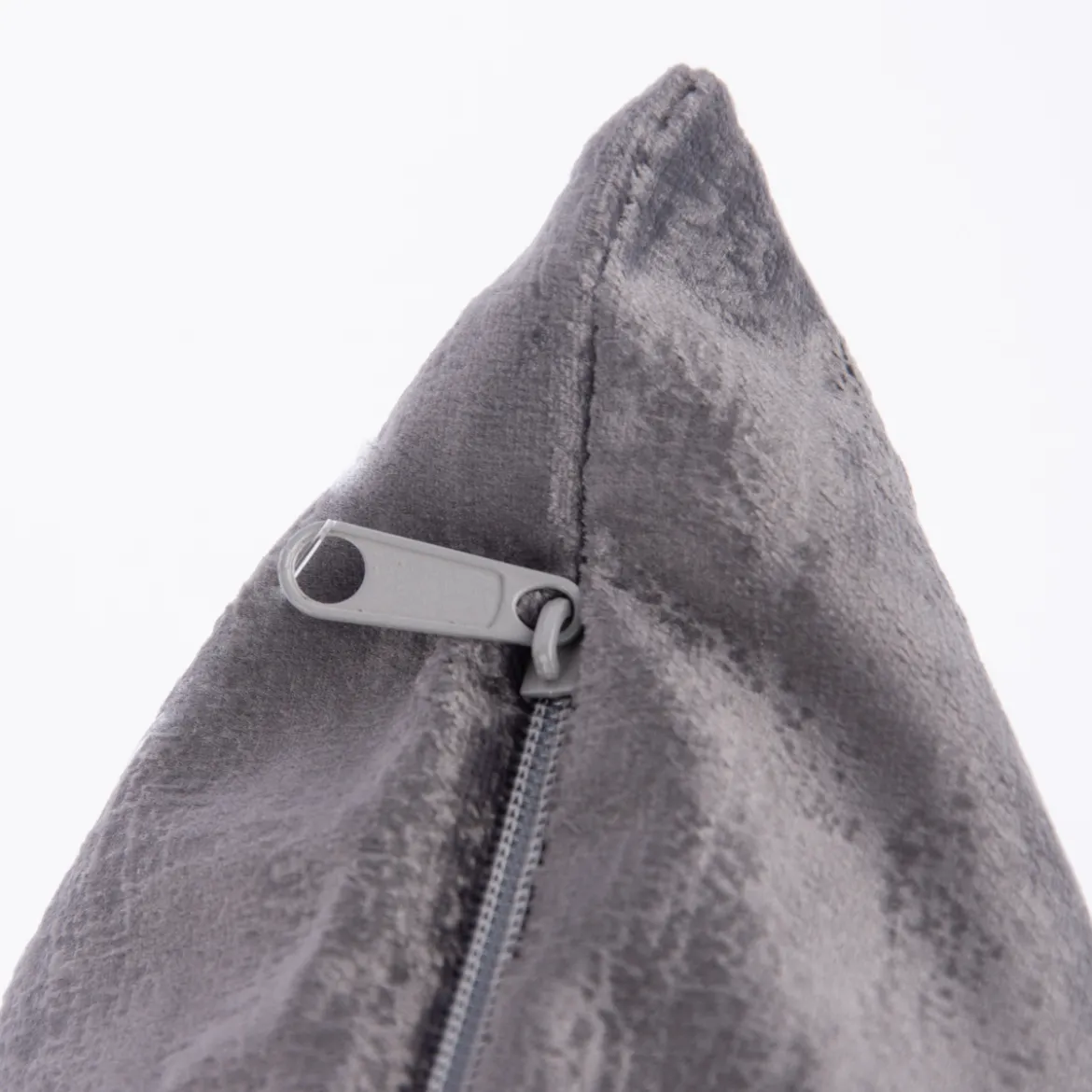 Kissen Vintageoptik Velours grau 50x50cm