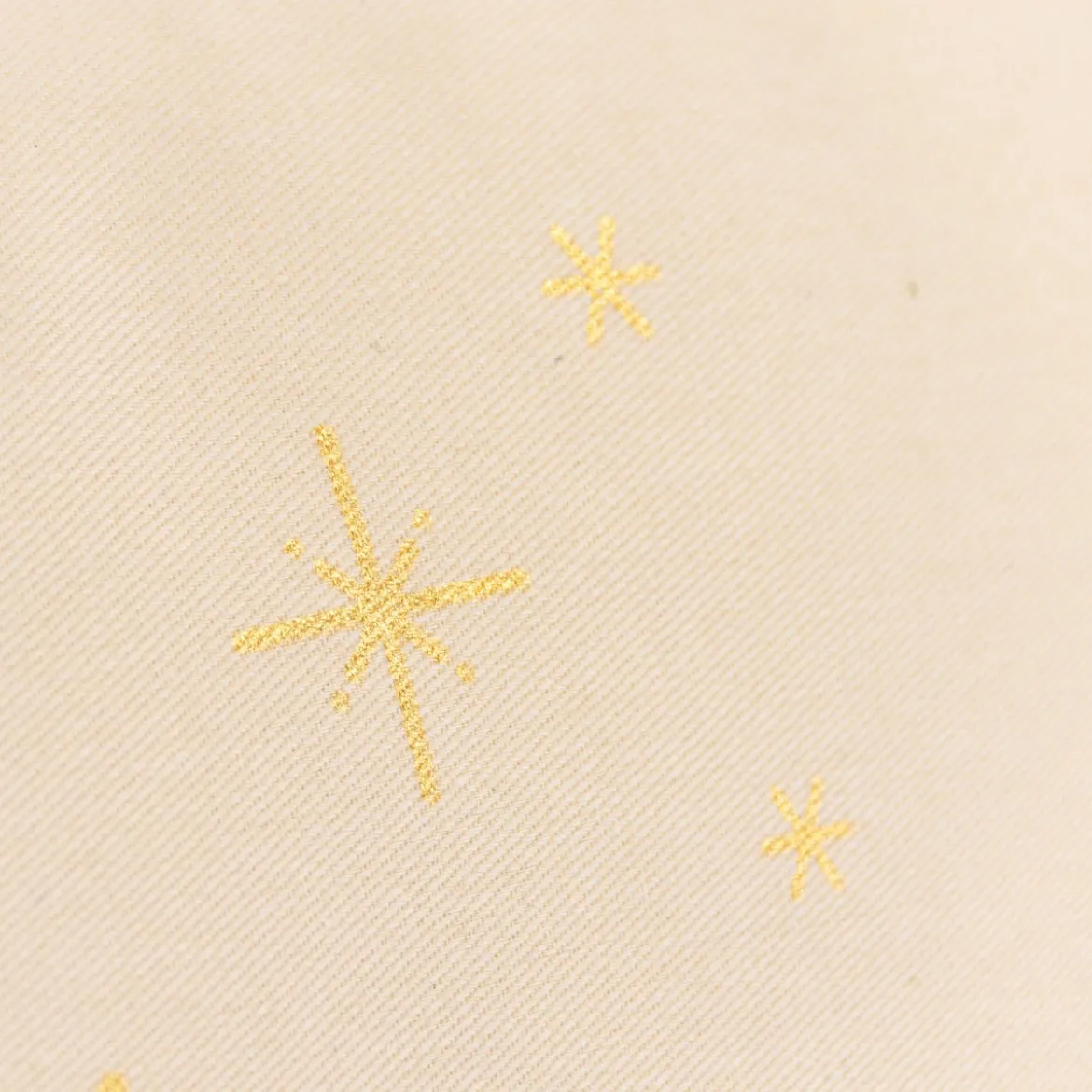 Kissen Winter Schlaf Sterne hellbeige grau gold 25x40cm von La Vida