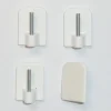 Klebehaken Selbstklebehaken für Vitragenstangen weiss 4er Pack