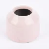 Kleine Vase rustikal einfarbig rosa Keramik 9x7cm