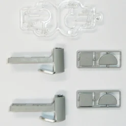 Klemmträger Träger für Vitragenstangen Smart Scheibendeko grau 2Stück