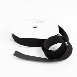 Klettband Flauschband 50 mm schwarz zum Aufnähen Meterware