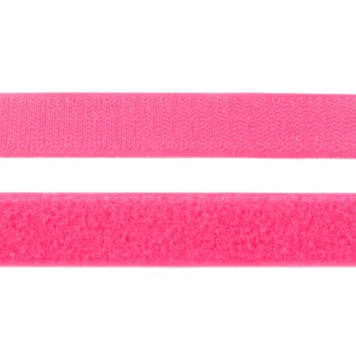 Klettverschluss 2teilig Meterware mit Flausch und Pilzseite pink Breite 25mm