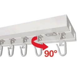 Knicki Rapid Gleiter für 6mm-Schienen zum Ein- und Ausdrehen für 6mm Nut weiß 100er Pack jeder Stelle des Schienenlaufs ohne Ausklinkloch weiß 100er Pack