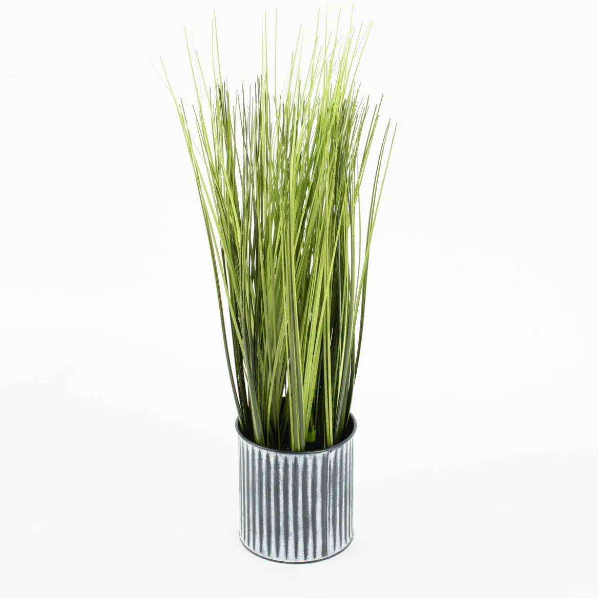 Künstliches Gras im Metalltopf grün schwarz 9,5x45cm