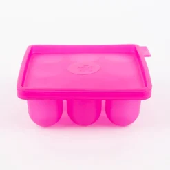 Kochblume Eiswürfelform Halbrund L Silikon mit Deckel pink 16x16x6cm