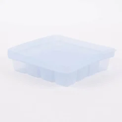 Kochblume Eiswürfelform Würfel S eisblau Silikon mit Deckel 16x16x4cm