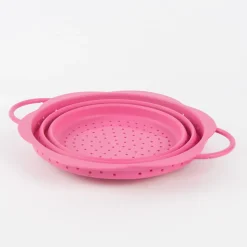 Kochblume Faltsieb Silikonsieb pink verschiedene Größen