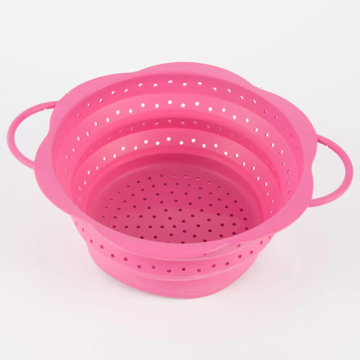 Kochblume Faltsieb Silikonsieb pink verschiedene Größen