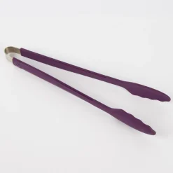 Kochblume Gourmetzange Servierzange Silikon mit Edelstahlkern 33cm lila