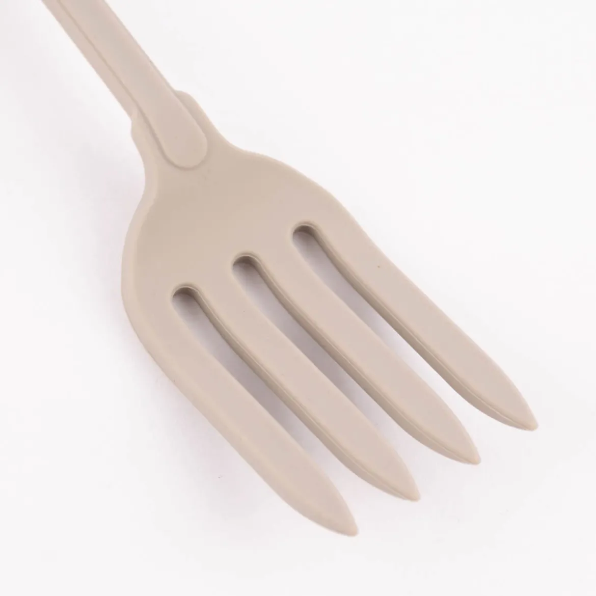 Kochblume Küchengabel Serviergabel Silikongabel 27cm taupe