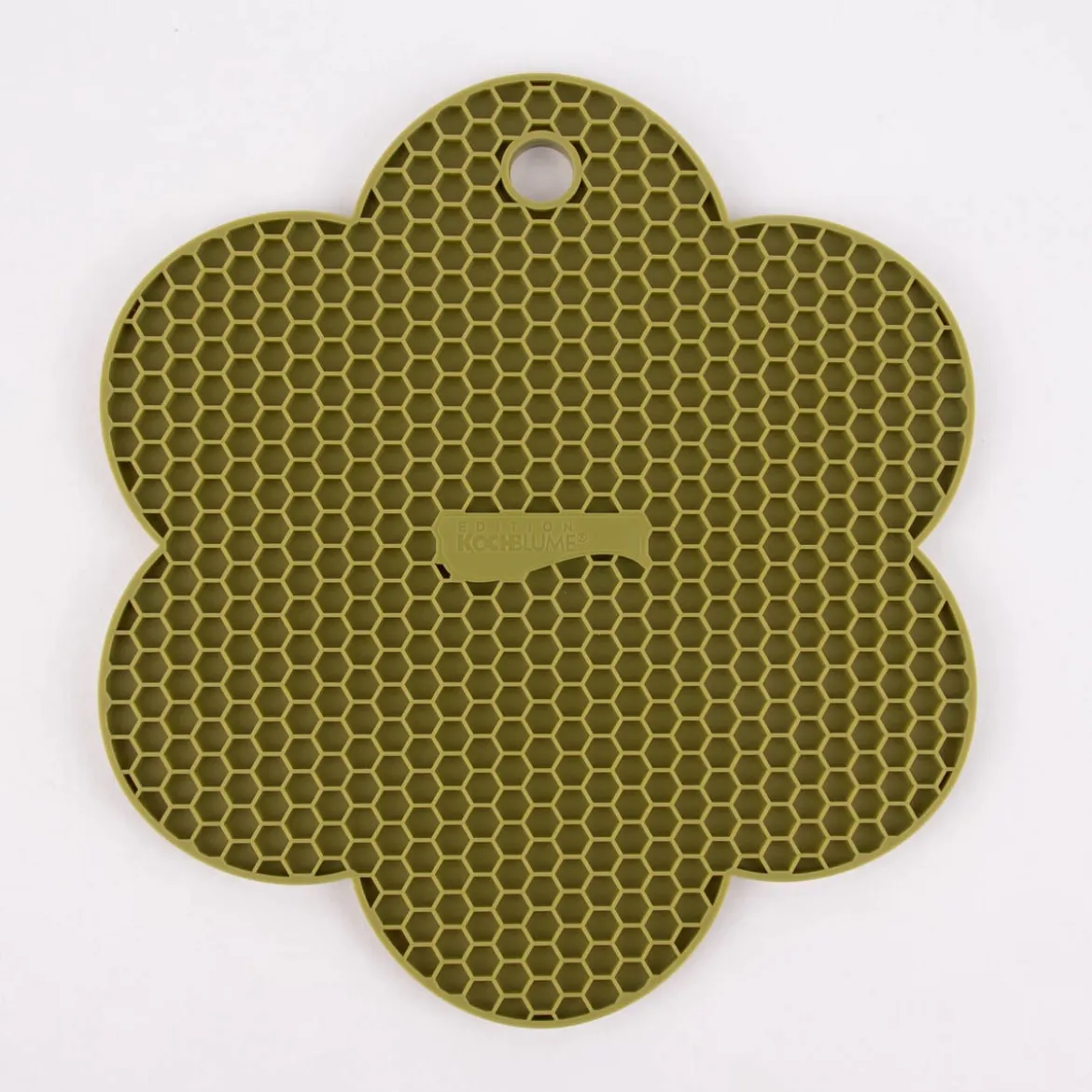 Kochblume Wabenuntersetzer Topflappen Silikon Blume olive ca. 18,5cm