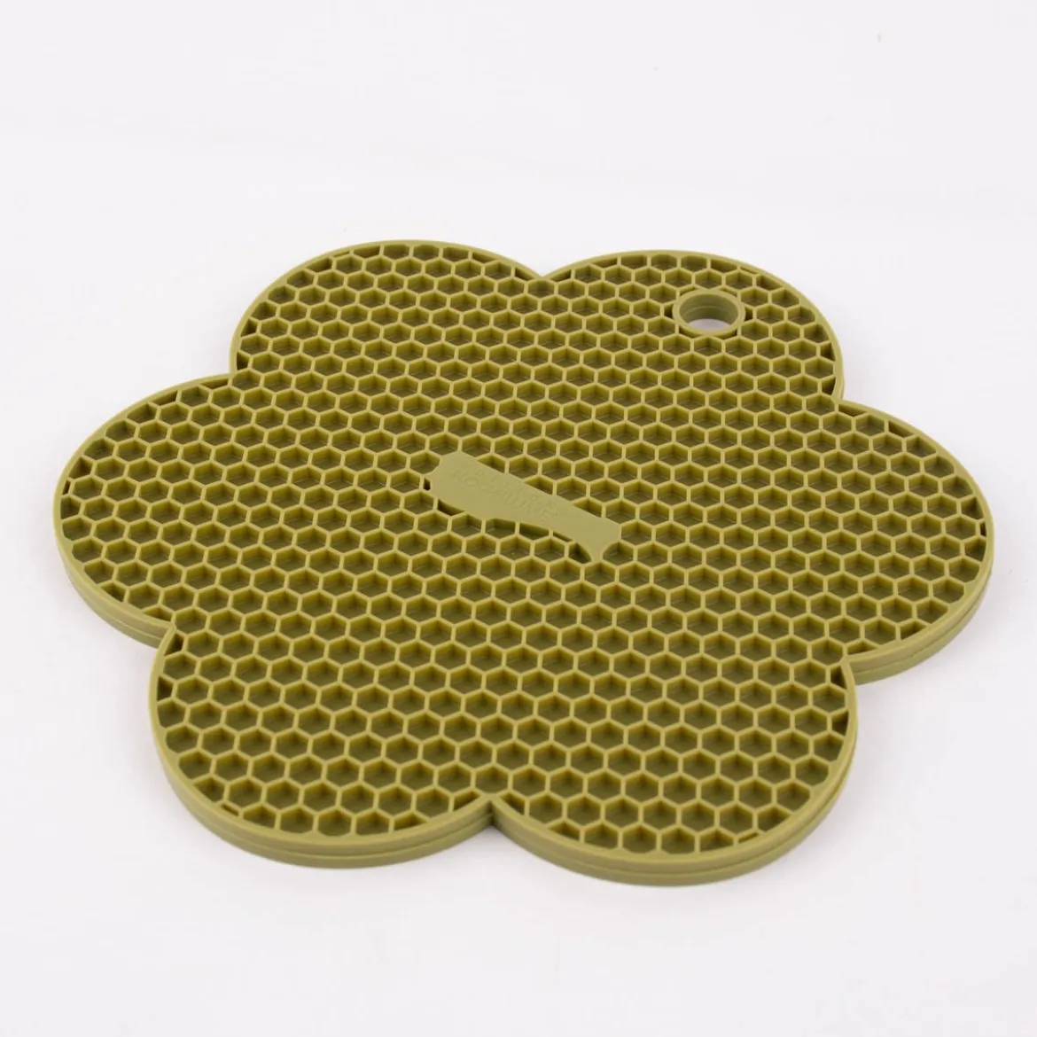 Kochblume Wabenuntersetzer Topflappen Silikon Blume olive ca. 18,5cm
