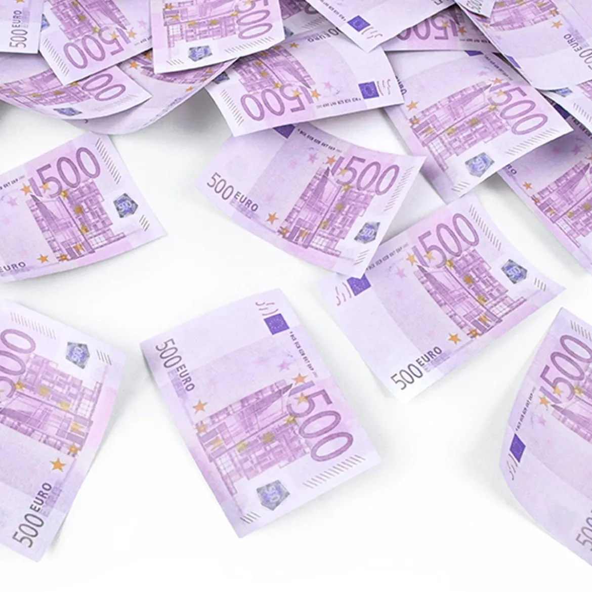 Konfetti Kanone 500 Euro Scheine pink 60cm