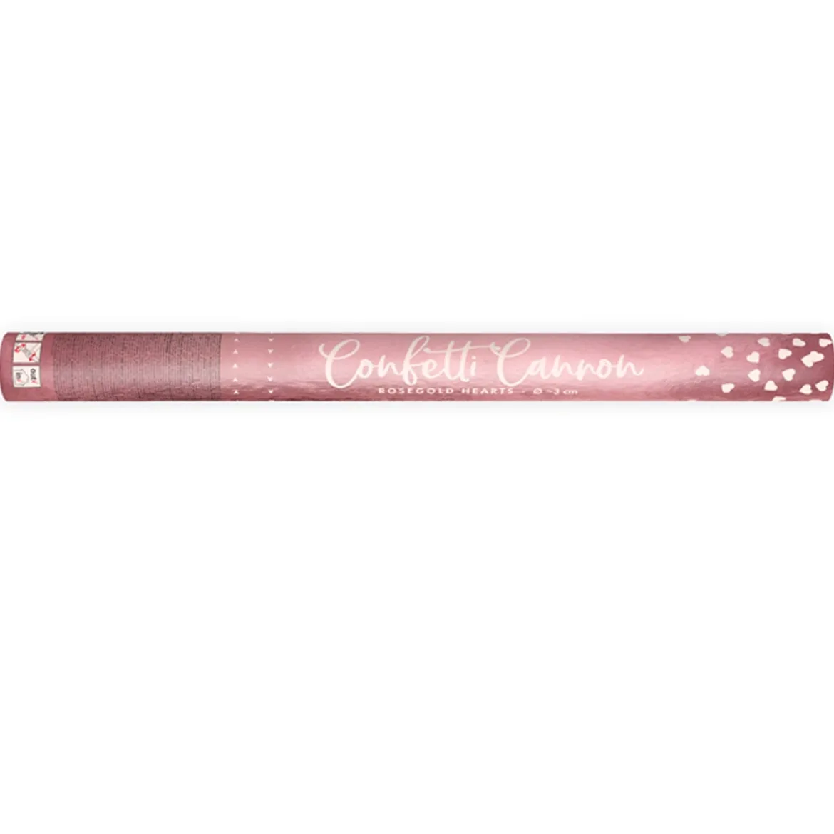 Konfetti Kanone Herzen rosegold 60cm