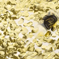 Konfetti Kanone Push Pop gold glänzend 1,5cm