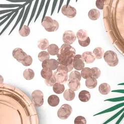 Konfetti Punkte einfarbig rosegold 15g