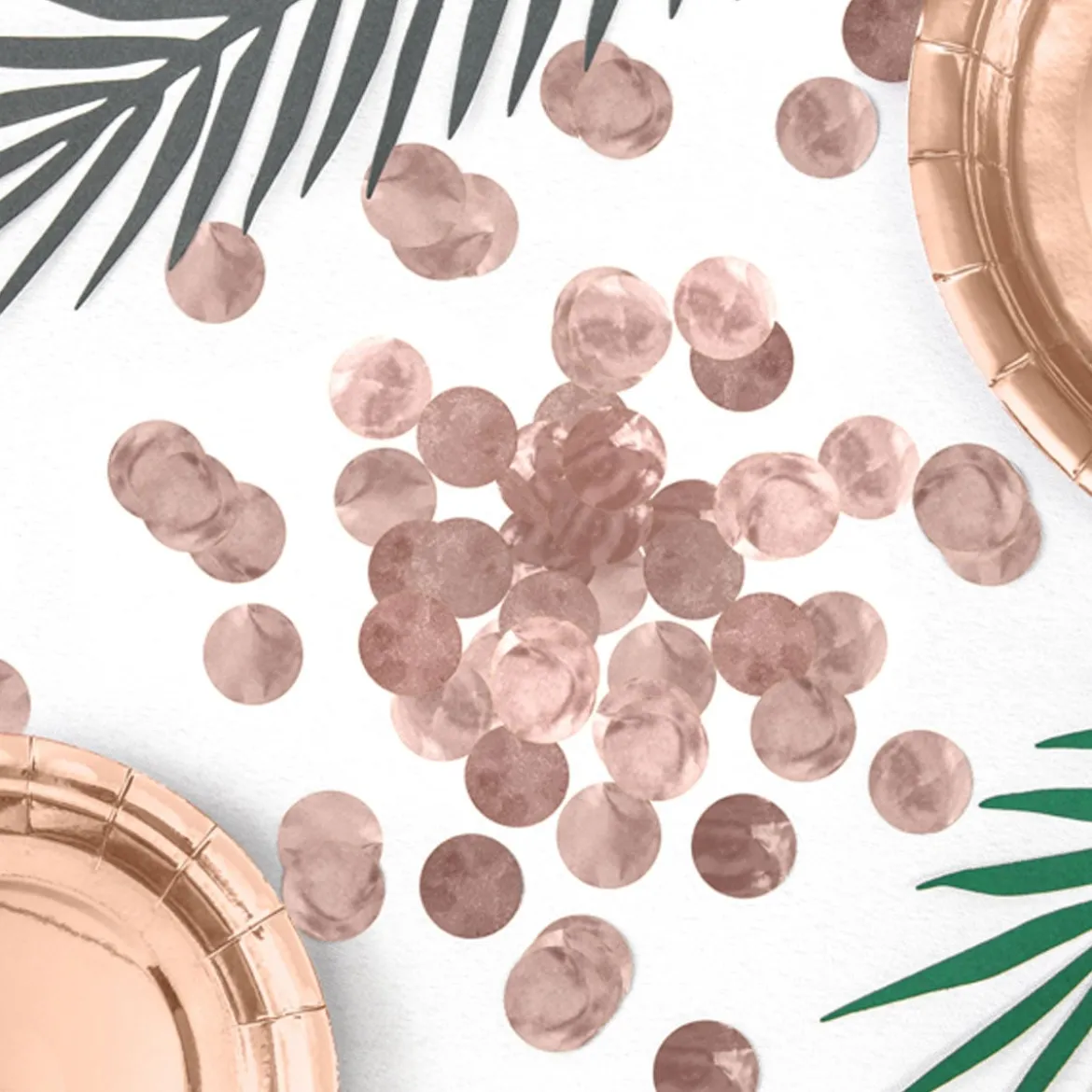 Konfetti Punkte einfarbig rosegold 15g