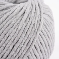 Kordel Baumwolle Makramee 5mm hellgrau 50m