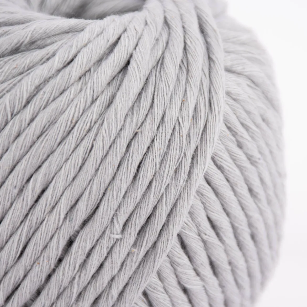 Kordel Baumwolle Makramee 5mm hellgrau 50m