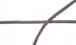 Kordel elastisch Polyester kariert schwarz flieder Breite: 5mm