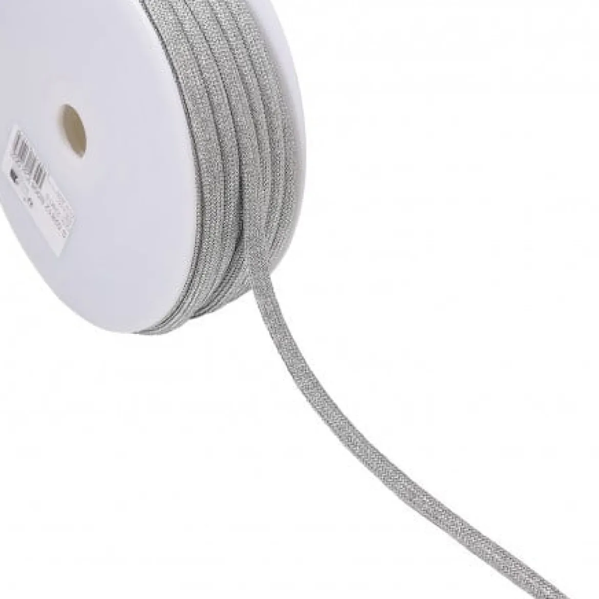 Kordel Kettengeflecht flach Metallic silber 8mm Breite