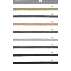 Kordel Kettengeflecht flach Metallic silber 8mm Breite