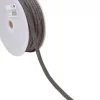 Kordel Kettengeflecht flach Metallic mittelgrau 8mm Breite