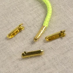Kordelklammern Bandklammern Metall gold 10 Stück