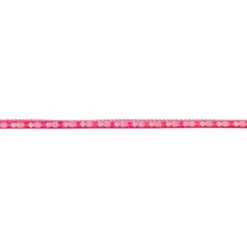 Kordel Kunstleder Zierband Ananas pink weiß Breite: 6mm