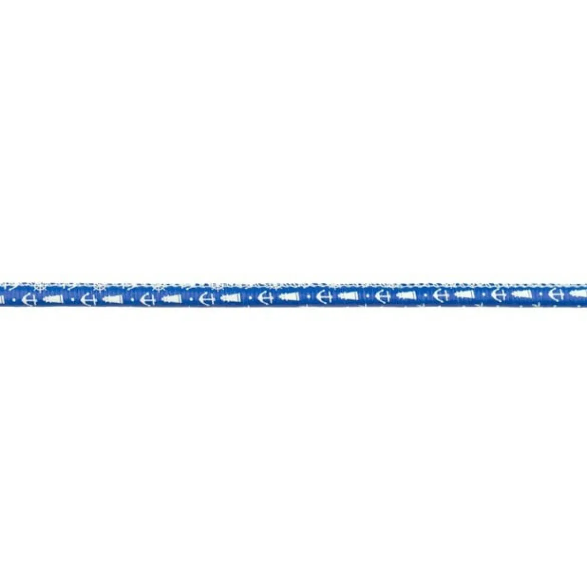 Kordel Kunstleder Zierband Maritim blau weiß Breite: 6mm
