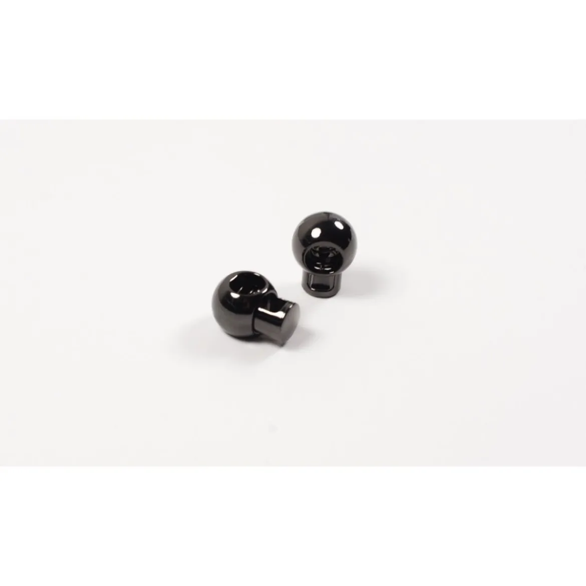 Kordelstopper Metall Kugeln metallic anthrazit 2 Stück