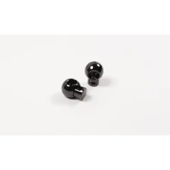 Kordelstopper Metall Kugeln schwarz 2 Stück