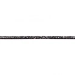 Kordel Velourleder Glitzer schwarz Breite: 5mm