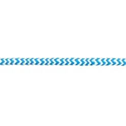Kordel Zierband Chevron weiß aqua blau Breite: 8mm
