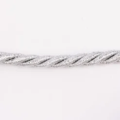 Kordel Zierband silberfarbig hell Glitzer Breite: 0,6cm